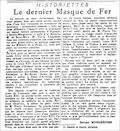 Les Nouvelles Littéraires,  11 août 1934