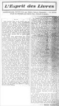 Les Nouvelles Littéraires,  15 octobre 1932