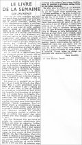 Les Nouvelles Littéraires,  24 juin 1939