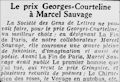 Les Nouvelles Littéraires,  26 novembre 1932