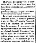 L'Avenir d'Arcachon,  1er novembre 1925