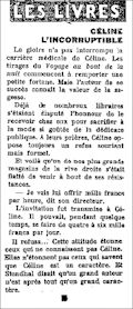 Bec et Ongles,  18 mars 1933