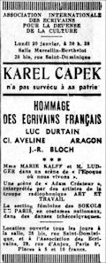 Ce Soir,  27 janvier 1939