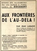 « Le Document »,  janvier 1936