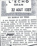 L'Echo d'Oran,  22 août 1937