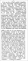Le Jardin des Lettres,  janvier 1933