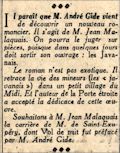 Le Journal,  2 mai 1939