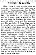 Le Journal,  3 mars 1942