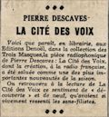 Le Journal,  3 août 1938