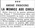 Le Journal,  3 octobre 1939