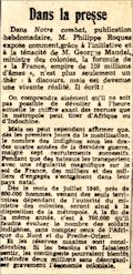 Le Journal,  10 février 1940