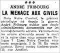 Le Journal,  30 septembre 1939