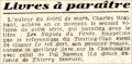 L'OEuvre, 25 juin 1939
