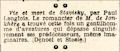 L'OEuvre,  30 janvier 1934