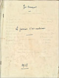 Manuscrit autographe, 1938