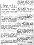 Le Petit Troyen,  29 octobre 1937