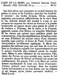 La Quinzaine critique des livres et des revues, 25 mars 1930