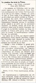 Races et racisme,  janvier 1937