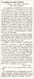 Races et racisme,  janvier 1937