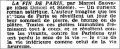 La Semaine à Paris,  21 au 29 avril 1932