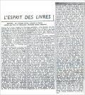 Les Nouvelles Littéraires,  2 mai 1936