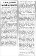Les Nouvelles Littéraires,  6 octobre 1934