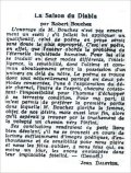 Les Nouvelles Littéraires,  7 janvier 1939