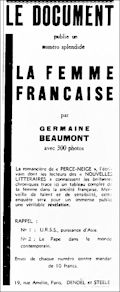 Les Nouvelles Littéraires,  11 mai 1935