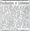 Les Nouvelles Littéraires,  11 juin 1932