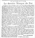 Les Nouvelles Littéraires,  11 août 1934