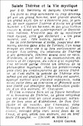 Les Nouvelles Littéraires,  11 août 1934