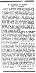 Les Nouvelles Littéraires,  12 octobre 1935