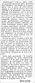 Les Nouvelles Littéraires,  13 mai 1933