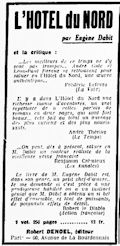 Les Nouvelles Littéraires,  15 février 1930