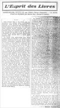 Les Nouvelles Littéraires,  15 octobre 1932