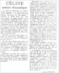 Les Nouvelles Littéraires,  19 décembre 1936