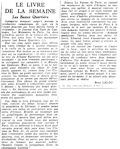 Les Nouvelles Littéraires,  21 novembre 1936