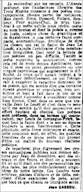 Les Nouvelles Littéraires,  22 décembre 1934  [c.r. du n° 5]