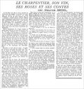 Les Nouvelles Littéraires,  23 mars 1935