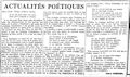 Les Nouvelles Littéraires,  23 avril 1932