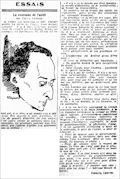 Les Nouvelles Littéraires,  23 août 1930