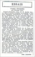 Les Nouvelles Littéraires,  23 septembre 1939
