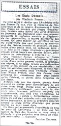 Les Nouvelles Littéraires,  26 mars 1938