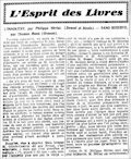 Les Nouvelles Littéraires,  26 décembre 1931 [1ère partie]