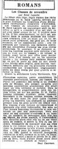 Les Nouvelles Littéraires,  28 novembre 1936