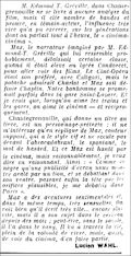 Les Nouvelles Littéraires,  29 novembre 1930
