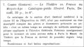 Bulletin de la Société des historiens du Théâtre, décembre 1937