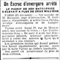 Le Courrier de Saône-et-Loire,  24 décembre 1926