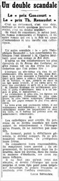La Croix,  9 décembre 1933