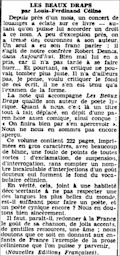 La Dépêche du Berry,  23 mars 1941